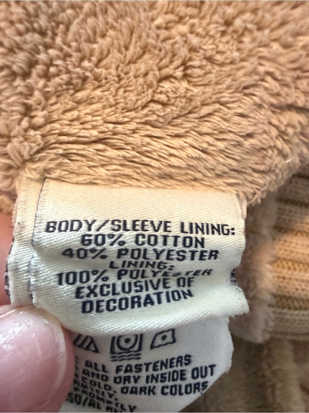 Tommy Hilfiger Women’s L Cream Sherpa Lined Full Zip Hoodie - Picture 6 of 6